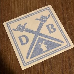 Blue Vintage Dutch Bros Logo Sticker
